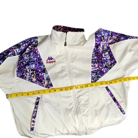 Vintage Kappa Windbreaker Jacket, Full Zip, 80's, Patterned, Streetwear - Picture 6 of 10